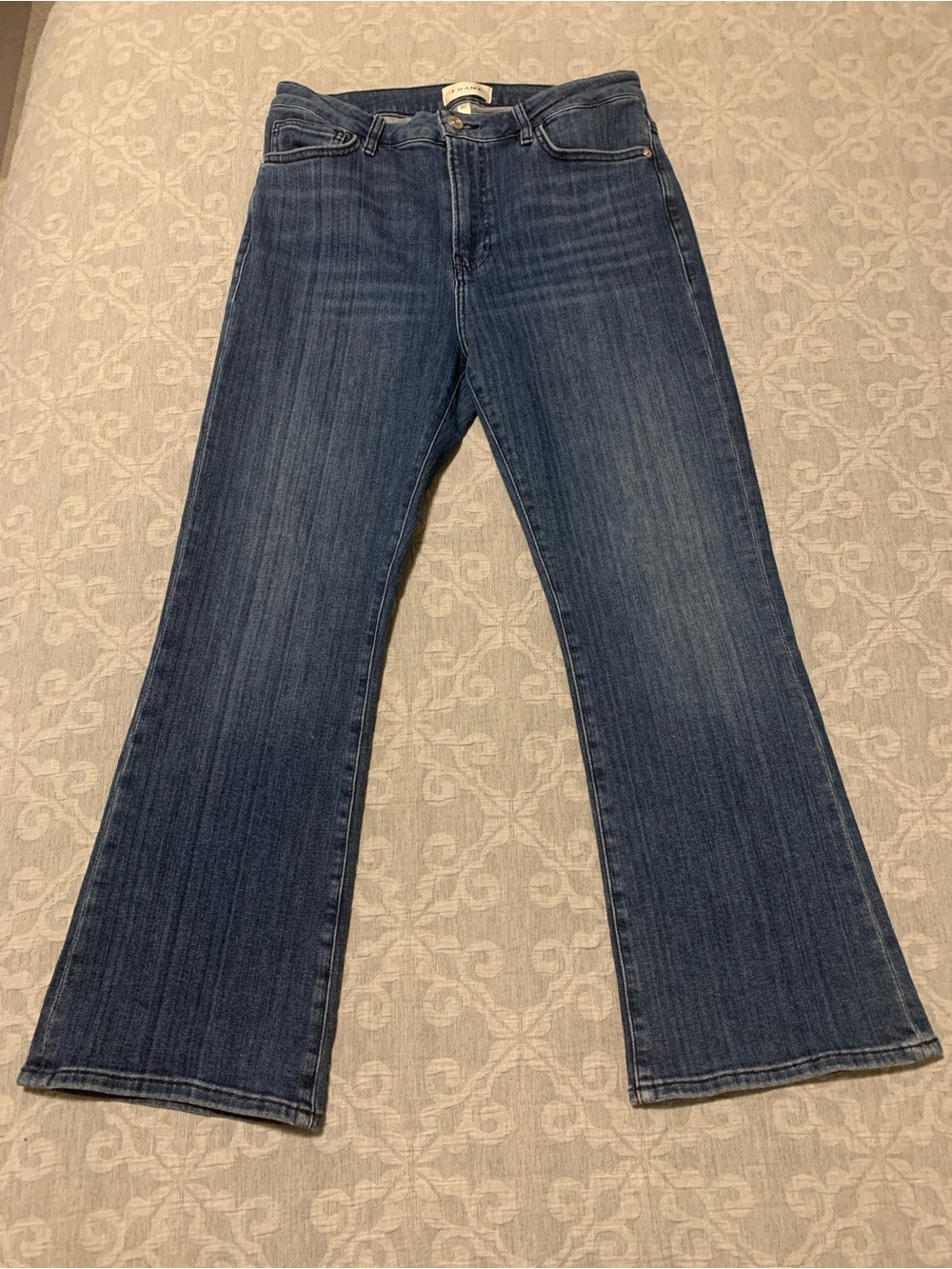 Frame Denim Women's Blue Le Crop Mini Boot Jeans (Size 30)